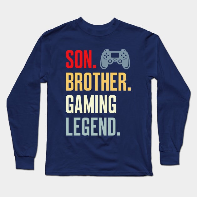 Son Brother Gaming Legend Long Sleeve T-Shirt by Astramaze